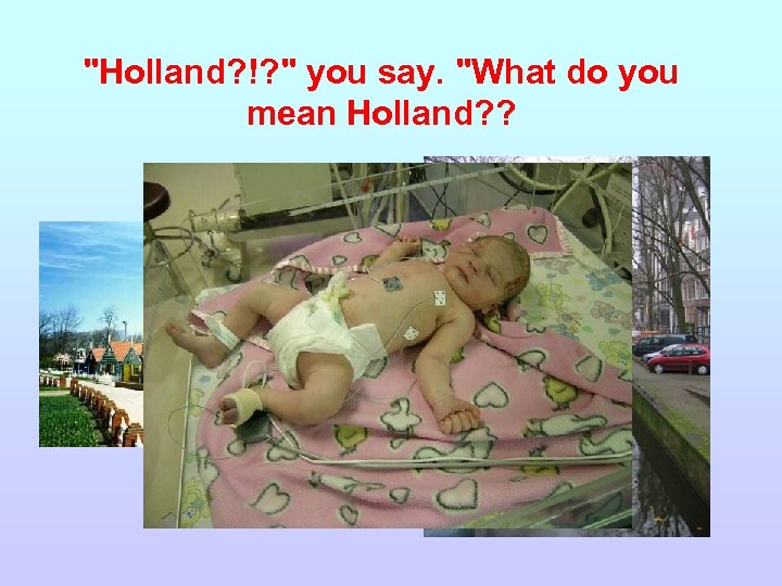 "Holland? !? " you say. "What do you mean Holland? ? 