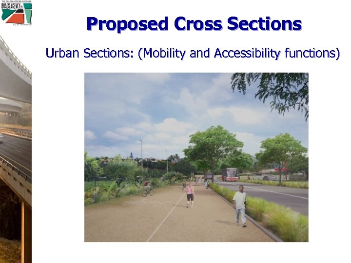 Proposed Cross Sections Urban Sections: (Mobility and Accessibility functions) 