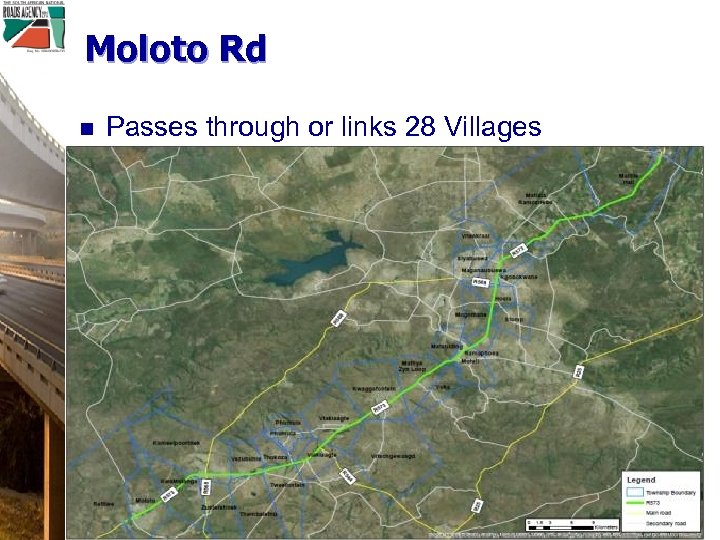 Moloto Rd n Passes through or links 28 Villages 