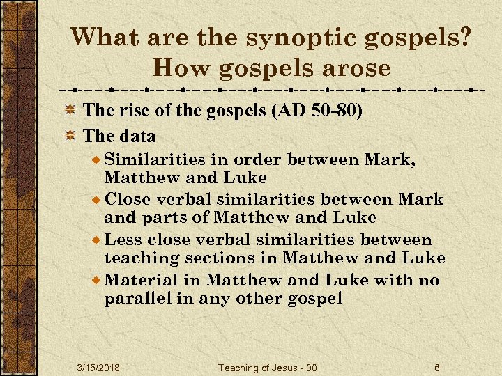 What are the synoptic gospels? How gospels arose The rise of the gospels (AD