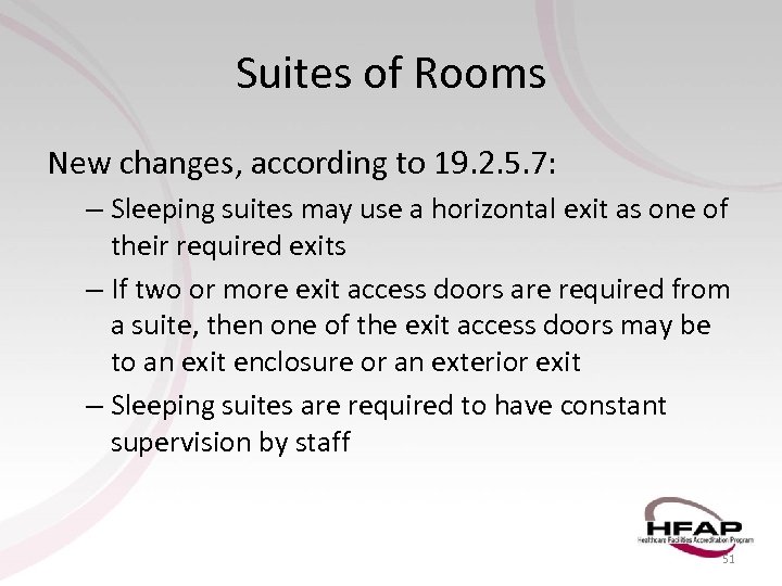 Suites of Rooms New changes, according to 19. 2. 5. 7: – Sleeping suites