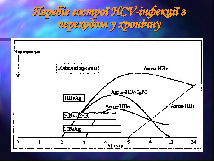 Перебіг гострої HCV-інфекції з переходом у хронічну 