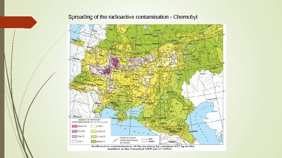 Spreading of the radioactive contamination - Chernobyl 
