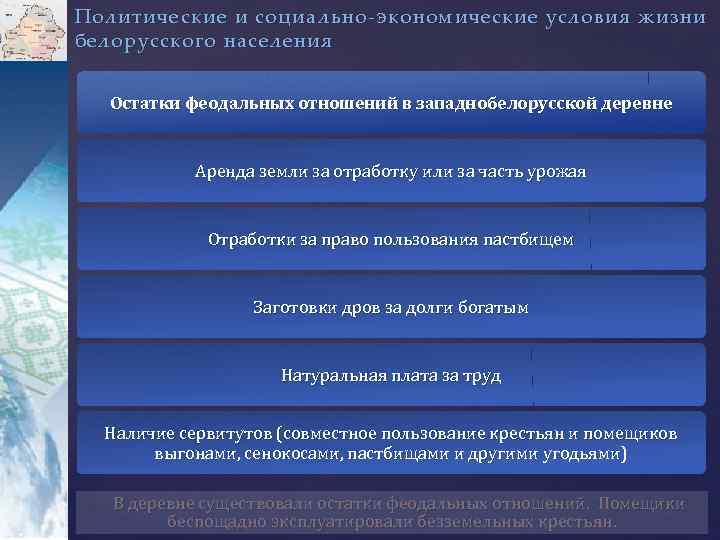 Политические и социально-экономические условия жизни белорусского населения Остатки феодальных отношений в западнобелорусской деревне Аренда