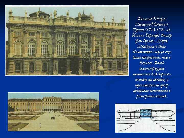 Филиппо Ювара. Палаццо Мадама в Турине (1718 -1721 гг). Иоганн Бернгзрд Фишер фон Эрлах.