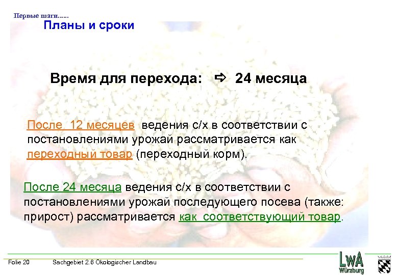 Первые шаги. . . Планы и сроки Время для перехода: a 24 месяца После