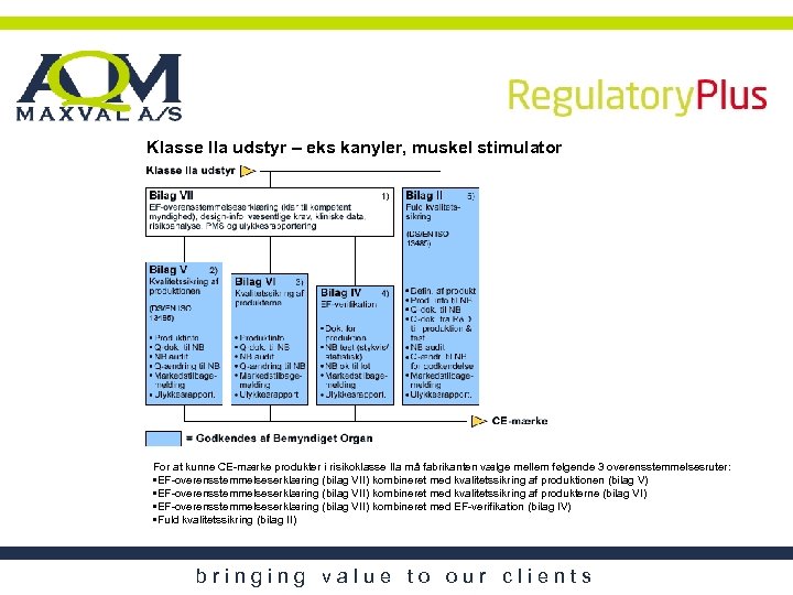 Klasse IIa udstyr – eks kanyler, muskel stimulator For at kunne CE-mærke produkter i