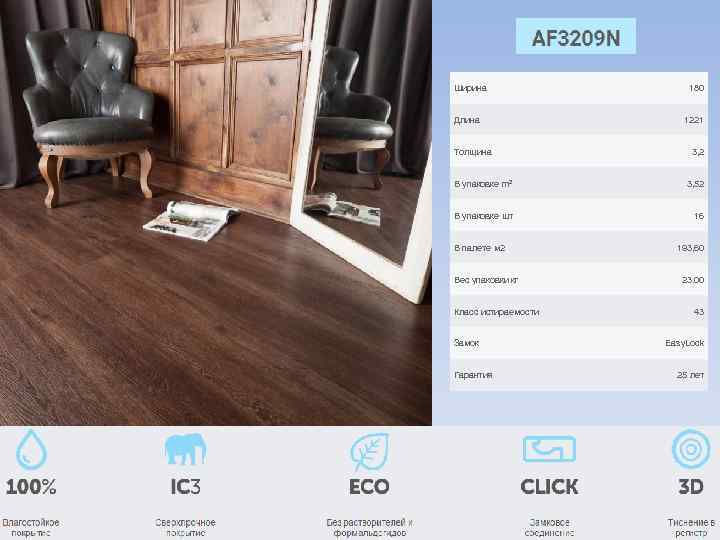 Ширина Длина Толщина 180 1221 3, 2 В упаковке m 2 3, 52 В