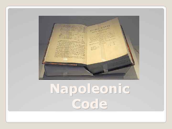 Napoleonic Code 