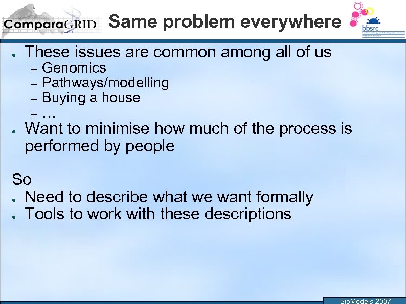 Same problem everywhere ● These issues are common among all of us – –