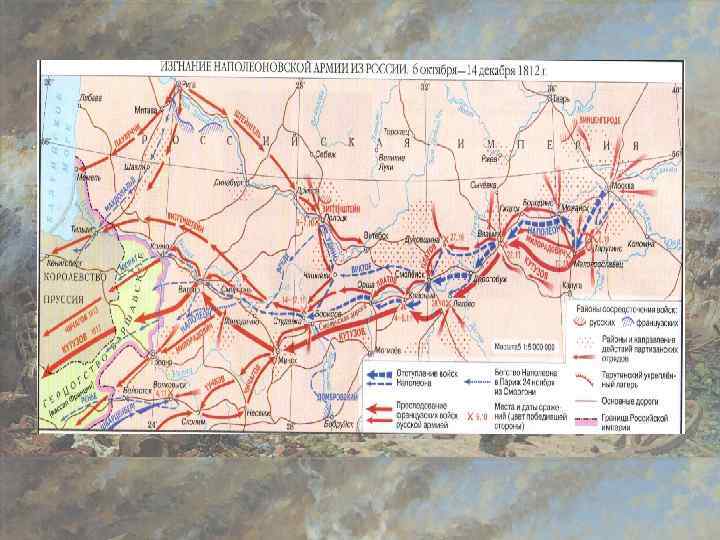 Отступление французов 1812 карта
