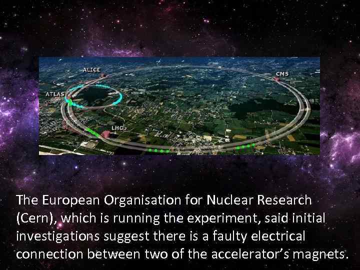 The European Organisation for Nuclear Research (Cern), which is running the experiment, said initial