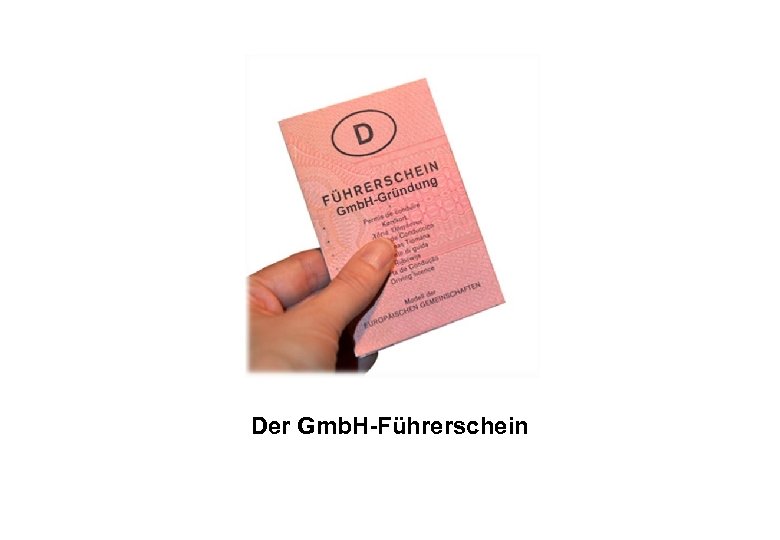 Der Gmb. H-Führerschein 