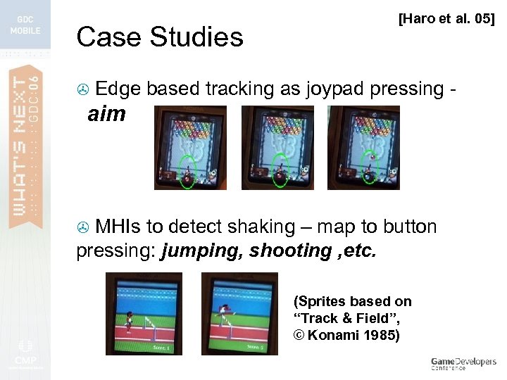 Case Studies > [Haro et al. 05] Edge based tracking as joypad pressing -