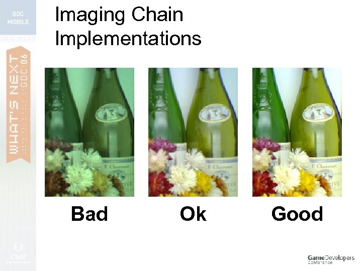 Imaging Chain Implementations Bad Ok Good 
