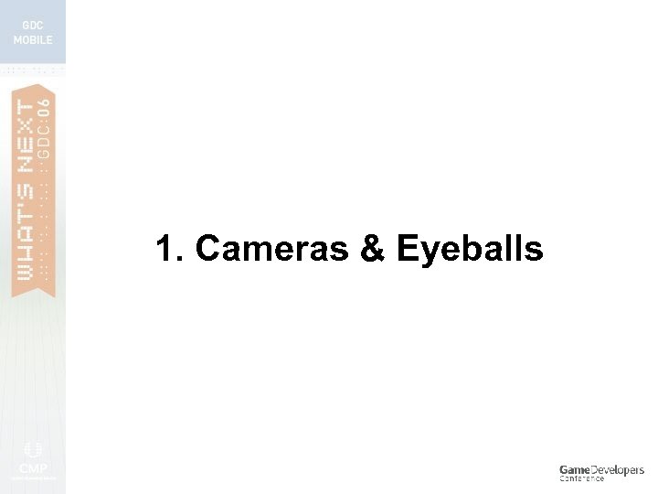 1. Cameras & Eyeballs 