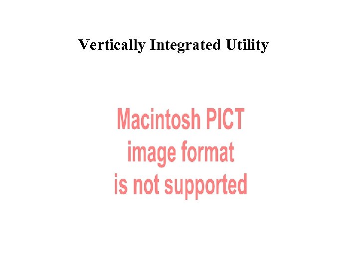 Vertically Integrated Utility 