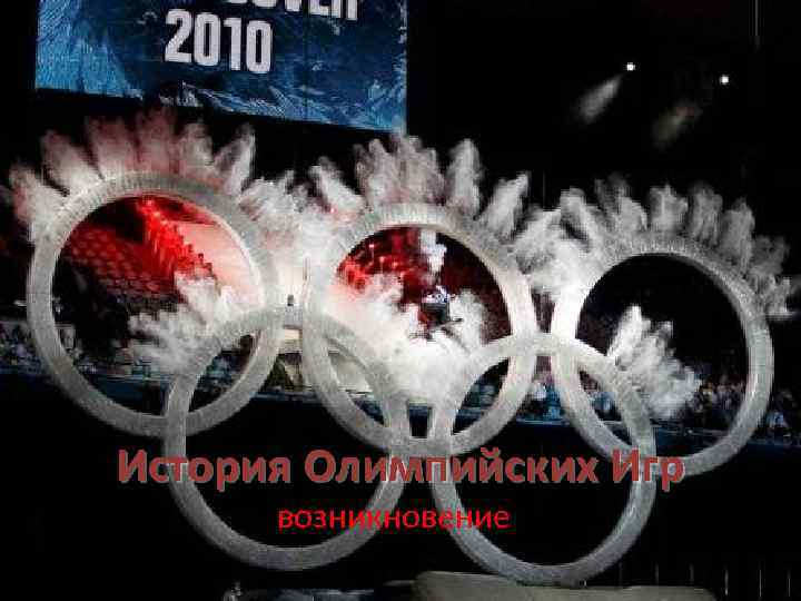 История Олимпийских Игр возникновение 