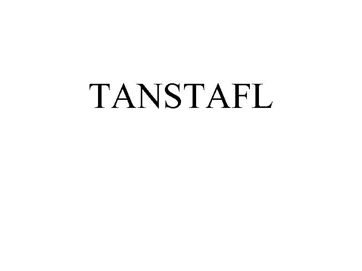 TANSTAFL 