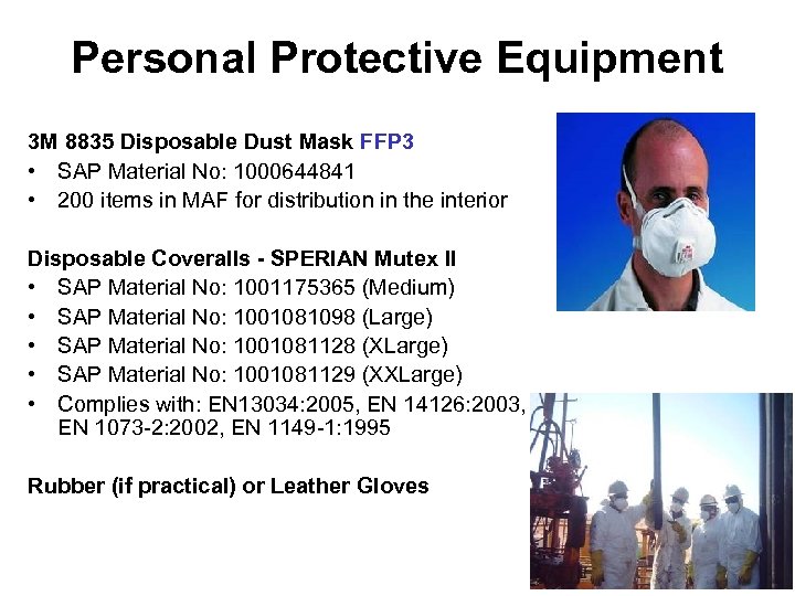 Personal Protective Equipment 3 M 8835 Disposable Dust Mask FFP 3 • SAP Material