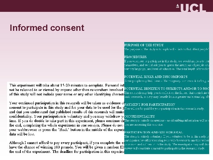 Informed consent 