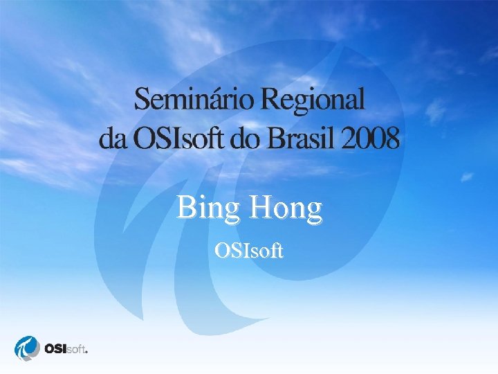 Bing Hong OSIsoft 