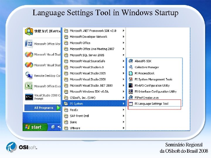 Language Settings Tool in Windows Startup 