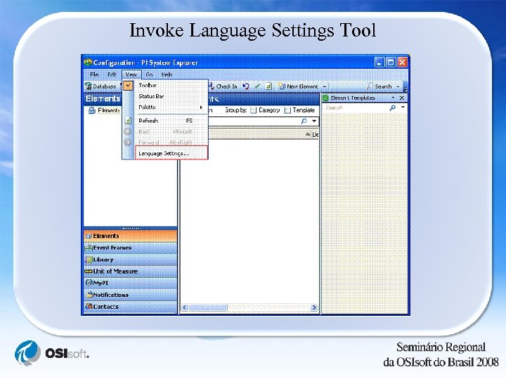 Invoke Language Settings Tool 