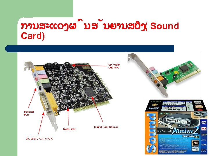 ການສະແດງຜ ນ ສ ນຍານສຽງ( Sound Card) 