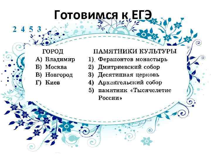 Готовимся к ЕГЭ 2 4 5 3 