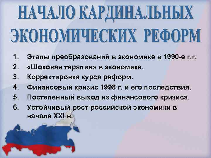 Курс реформ. Этапы преобразования в экономике в 1990. Этапы преобразований в экономике в 1990-е г.г. 1998 Г. корректировка курса реформ. Шоковая терапия в экономике этапы экономические реформы итоги.