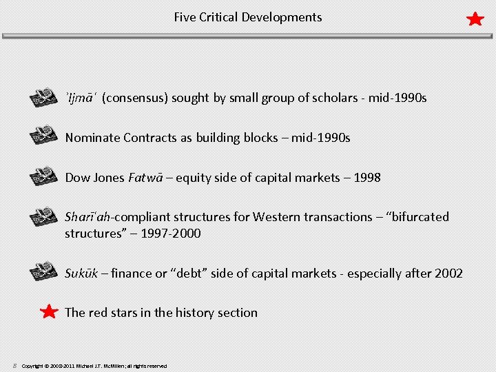 Five Critical Developments § § Nominate Contracts as building blocks – mid-1990 s §