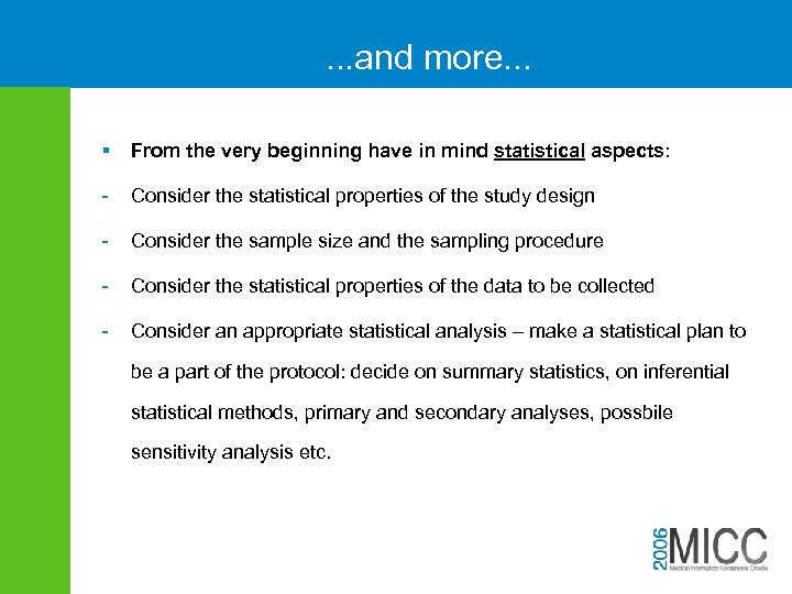 . . . and more. . . § From the very beginning have in