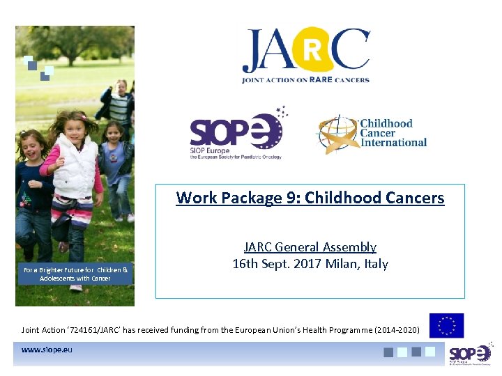 Work Package 9: Childhood Cancers For a Brighter Future for Children & Adolescents with