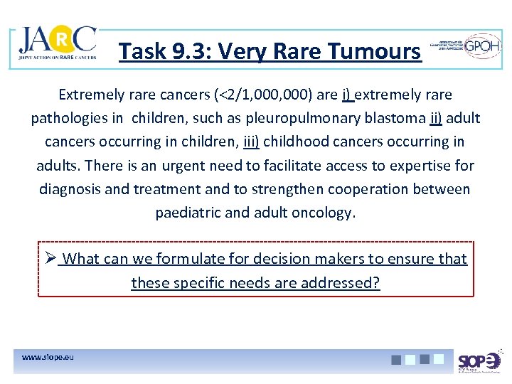 Task 9. 3: Very Rare Tumours Extremely rare cancers (<2/1, 000) are i) extremely