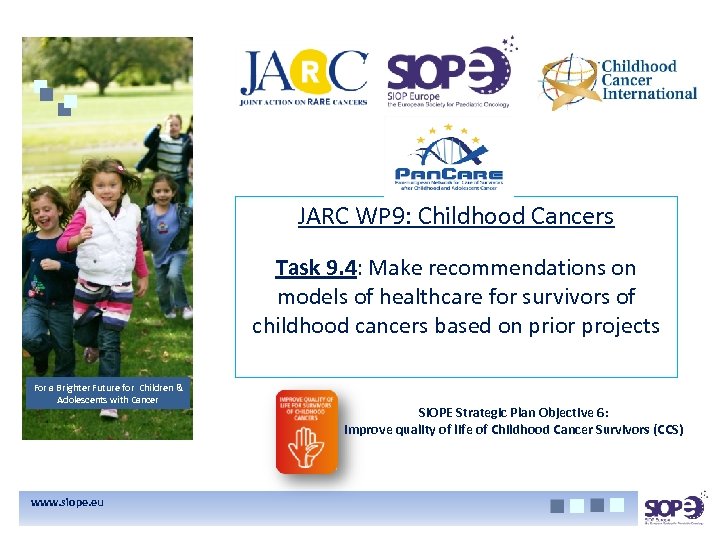 JARC WP 9: Childhood Cancers Task 9. 4: Make recommendations on models of healthcare