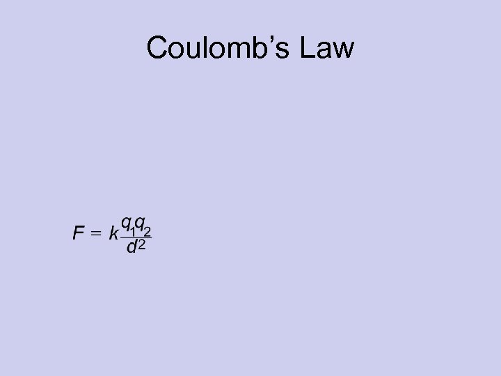 Coulomb’s Law 