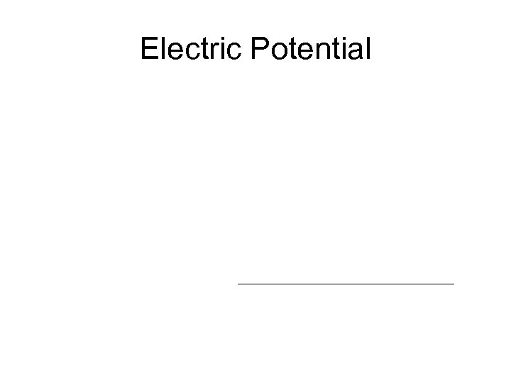 Electric Potential 