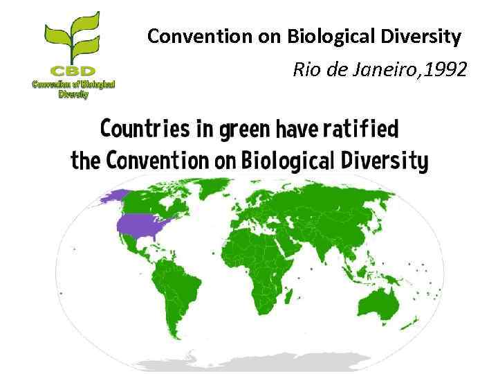 Convention on Biological Diversity Rio de Janeiro, 1992 