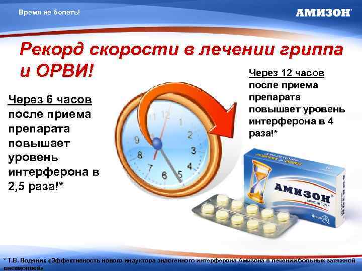 Время не болеть! Рекорд скорости в лечении гриппа Через 12 часов и ОРВИ! Через