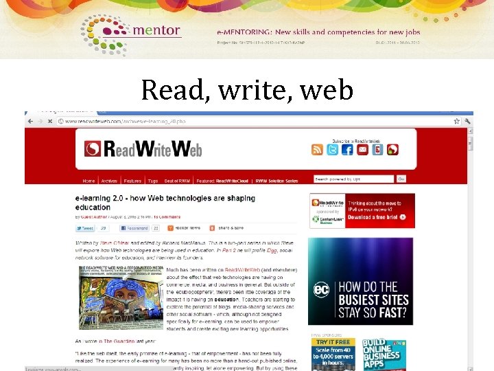 Read, write, web 