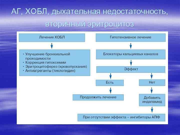 АГ, ХОБЛ, дыхательная недостаточность, вторичный эритроцитоз 