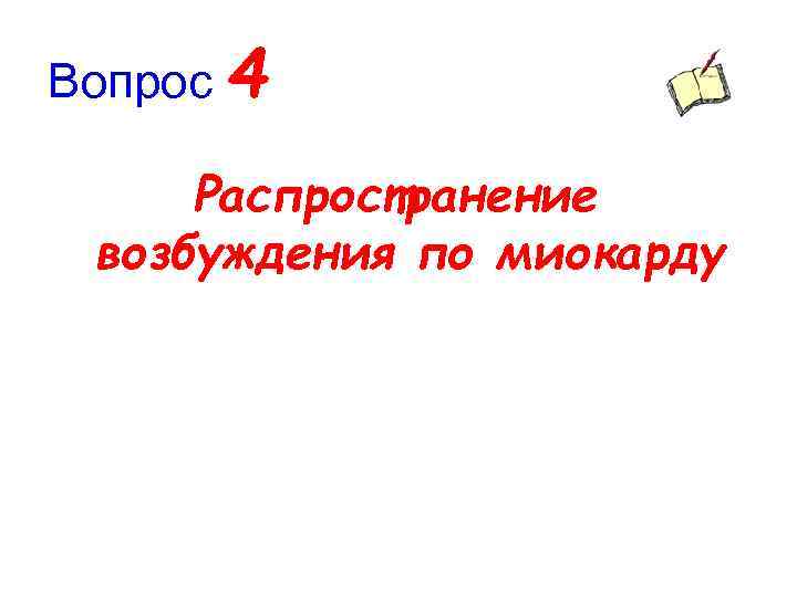 Вопрос 4 Распространение возбуждения по миокарду 
