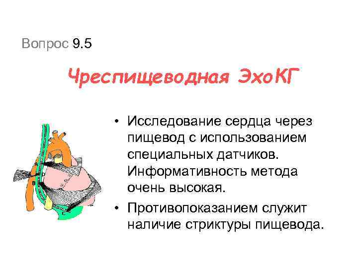 Вопрос 9. 5 Чреспищеводная Эхо. КГ • Исследование сердца через пищевод с использованием специальных