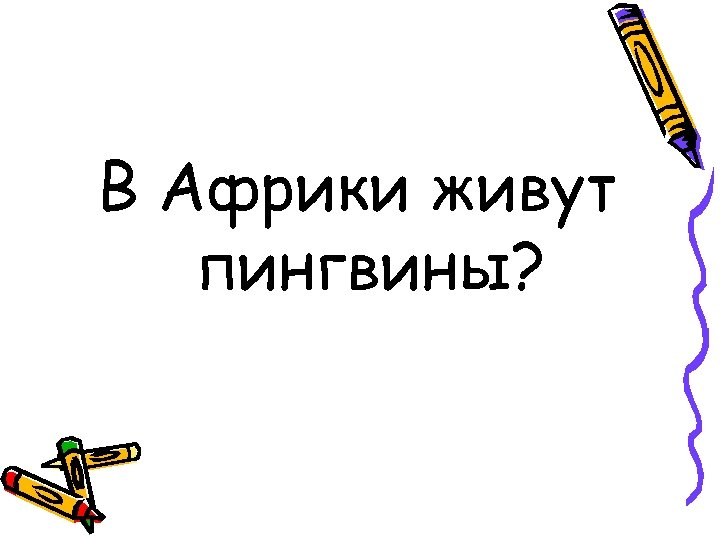 В Африки живут пингвины? 