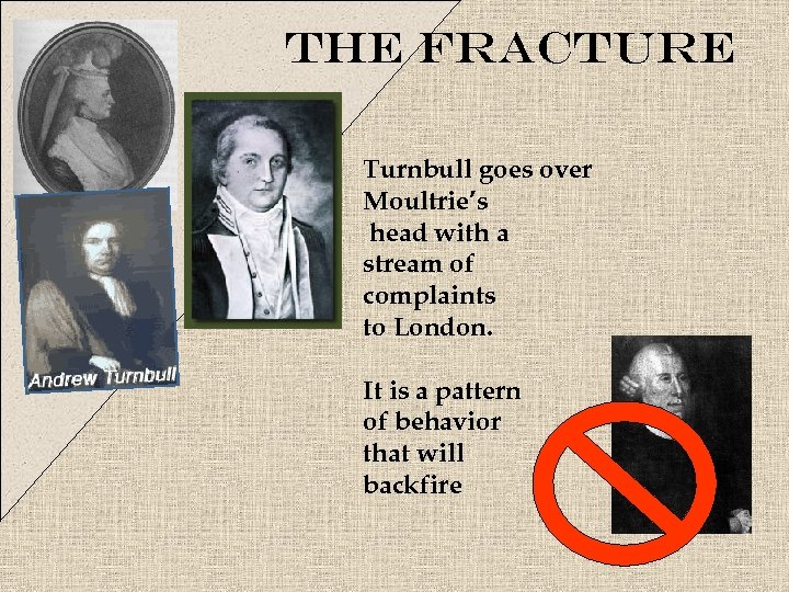  The fracture Turnbull goes over Moultrie’s head with a stream of complaints to