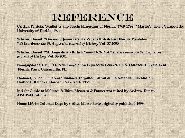 Reference Griffin, Patricia, 