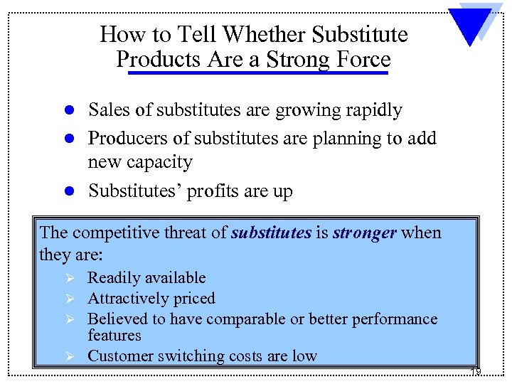 How to Tell Whether Substitute Products Are a Strong Force Sales of substitutes are