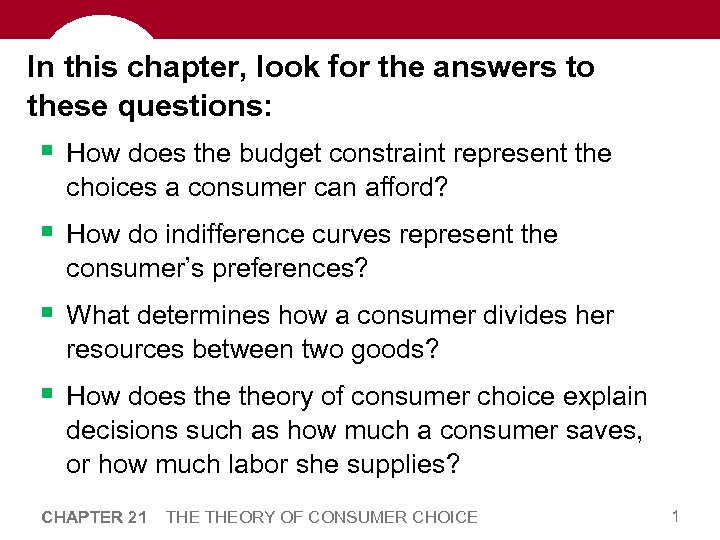 In this chapter, look for the answers to these questions: § How does the