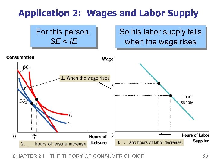 Application 2: Wages and Labor Supply For this person, SE < IE CHAPTER 21